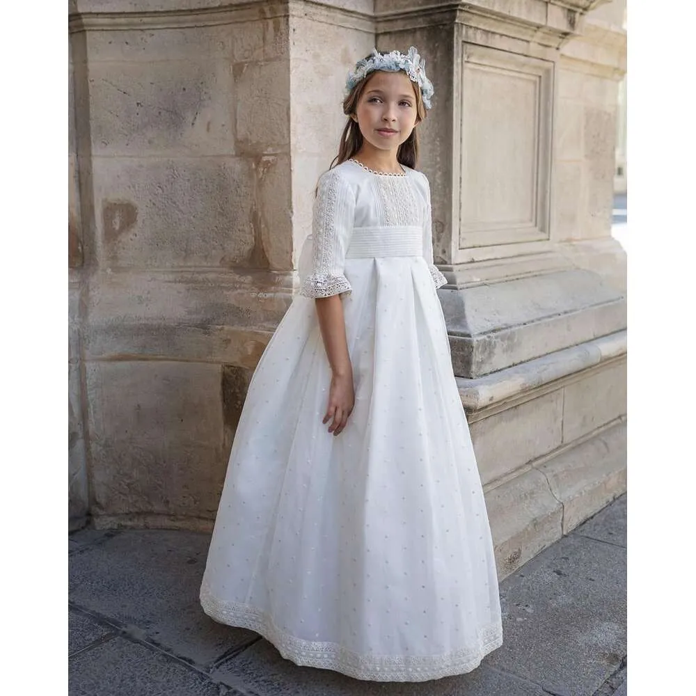 white junior bridesmaid dress Knee Length Junior Bridesmaid Dress,White Tulle Flower Girl Dress,JB00023, J14 / Skyblue