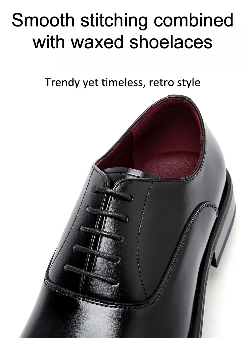 Scarpe eleganti da uomo in vera pelle Oxford da uomo, stile britannico_voghion.com