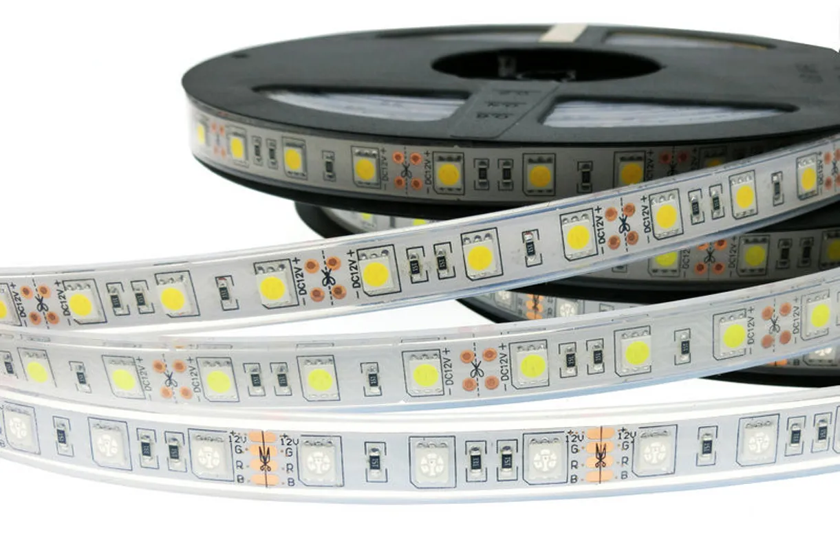 5m 12V 24V IP67 IP68 RGB LED Rope Strip Tube Waterproof Underwater ...