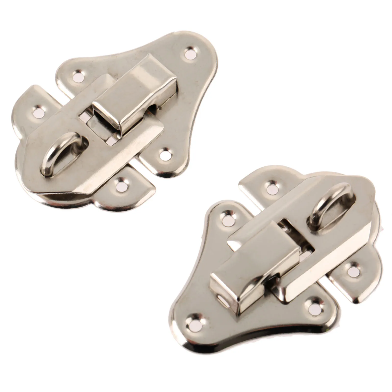 Vintage Wooden Jewelry Box Latches with Metal Hasp Lock Catch for DIY Woodworking from Other Building Supplies - price 3.55