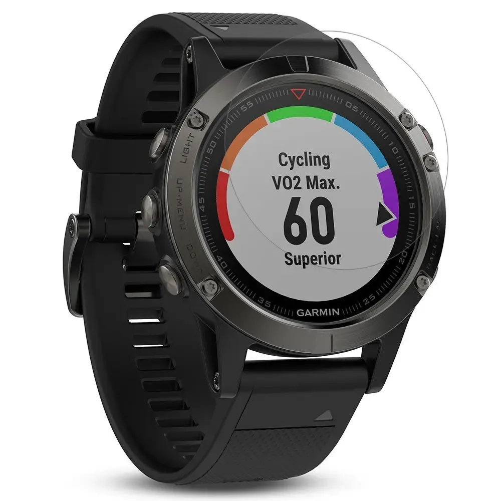 DHgate 3 Pack Premium Tempered Glass Screen Protectors for Garmin Fenix 5 and 5 Plus Smartwatches Full Coverage 9H Hardness Ultra Clear Cell Phones Accessories