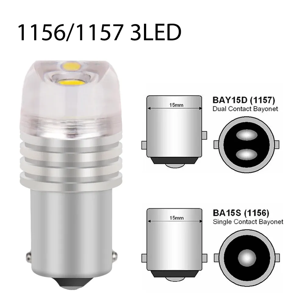 10-Pack 1157HP Extra Bright Incandescent Bulbs – 12V – Clear Glass & Stainless Steel – Vintage
