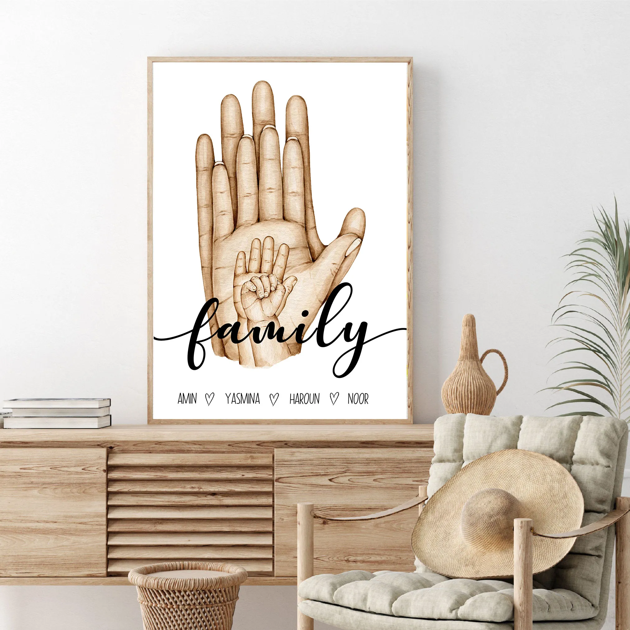 Personalized Nordic Art Print Canvas wall art for Living