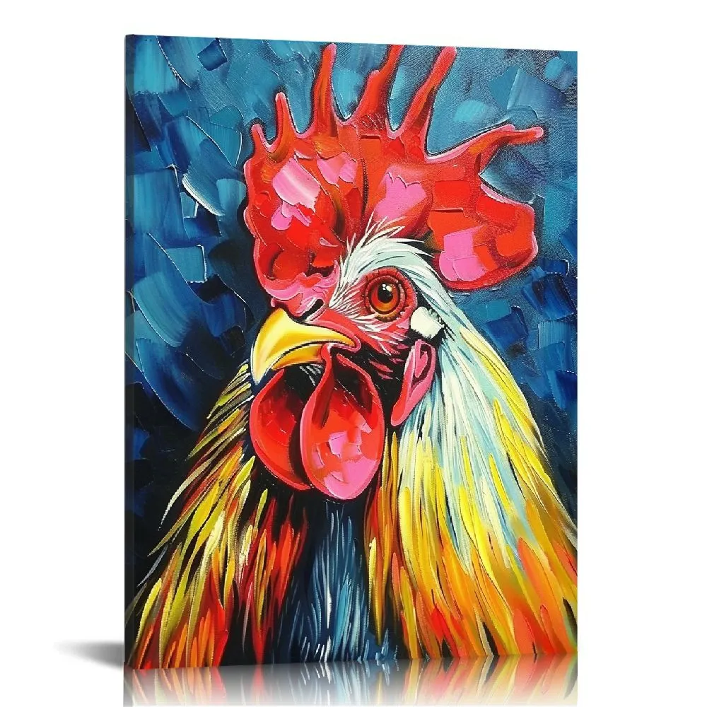 Vintage Rustic Farm Style Rooster Country Farmhouse DIY Kitchen Sign Door Hanger Printable Transfer Wreath Accent Digital You Print 2704