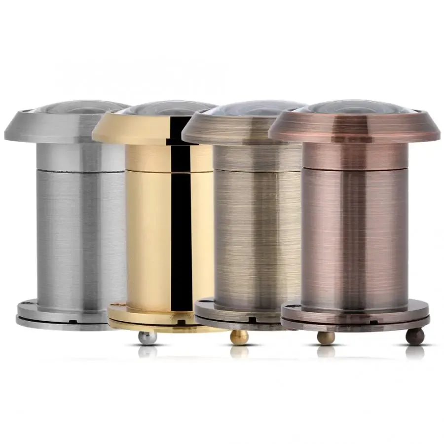 220 Degree Wide Angle Home Security Spy Hole Optical Glass Door Scope Viewer With Privacy Cover (Oro - View #2