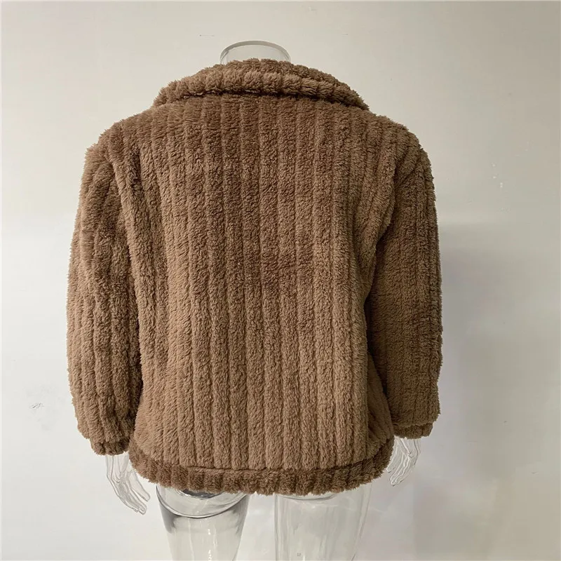 Women's Fuzzy Sherpa Pullover Sweater – Long Sleeve Turtleneck Oversized Winter Sweatshirt - View #7