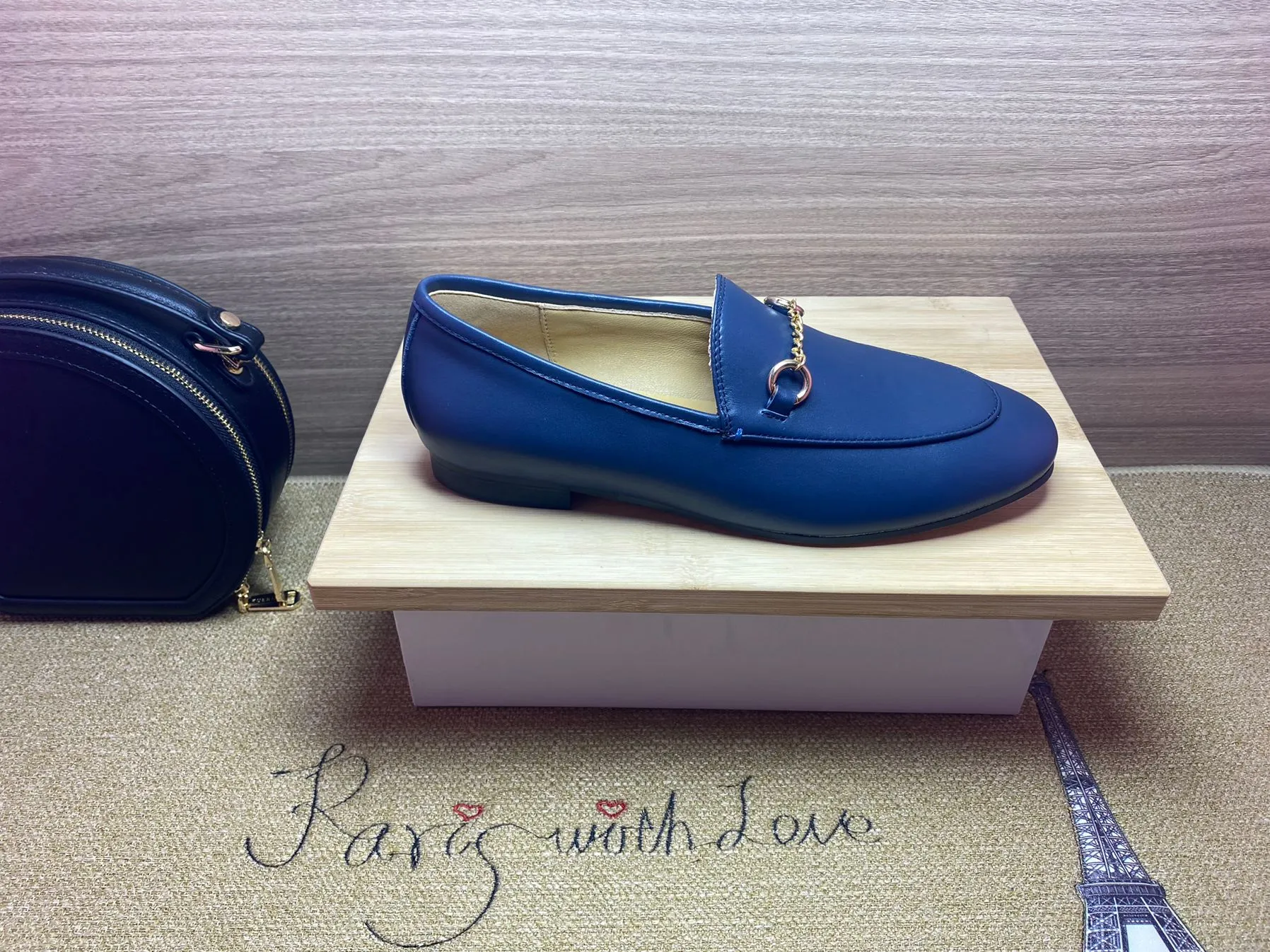 Wholesale Designer Leather Navy Flat Dress Shoes With Metal Buckle For Women And Men Princetown Trample Lazy Slides Loafers In Large Sizes 34 42 46 With Box At Only 56.79 DHgate.Com