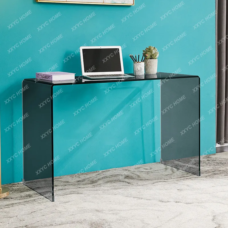 Simple Transparent Glass Long Desk Table For Home Office And Computer Use From Homepro18 3 493.02 DHgate.Com