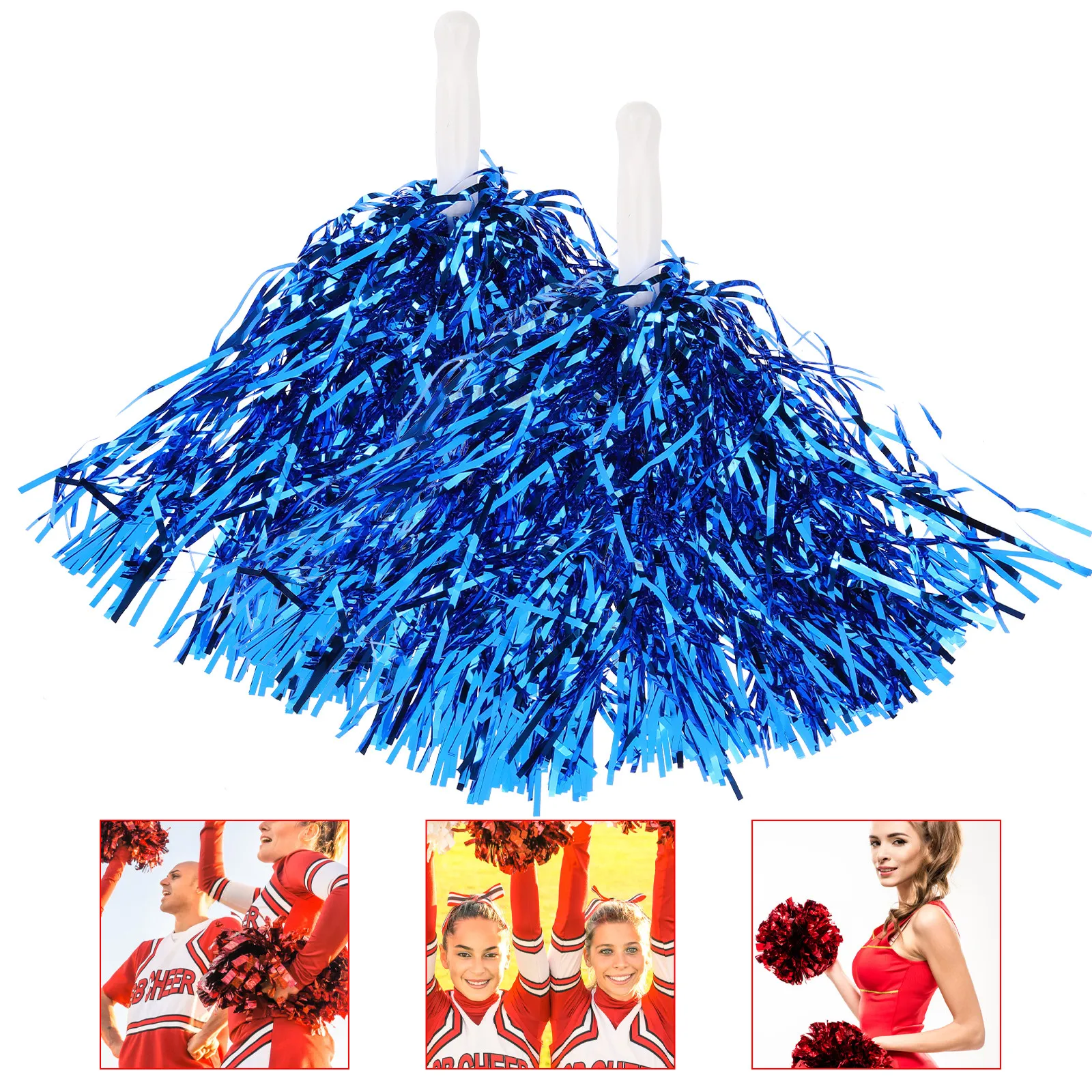 6 Pompons Cheerleading Hapivida - Multicolores - Accessoire Sportif Pour Enfants Et Adultes