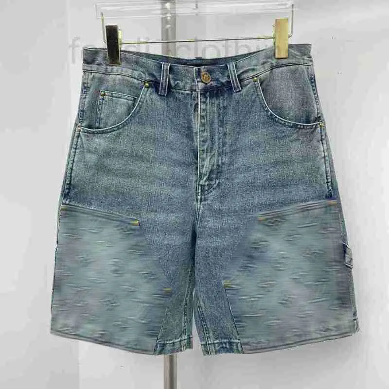 Mens Jeans Designer Brand Denim Shorts New 2024 Summer Thin High Waist Loose Small Figure Slimming 5 4 Hot Pants B5ug