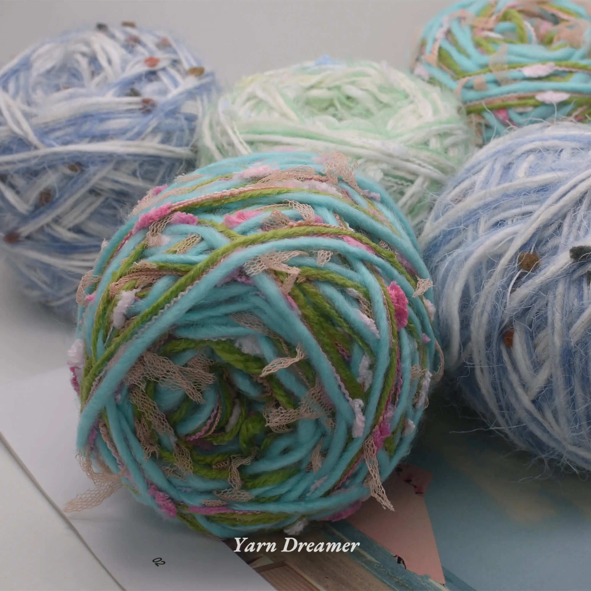 Yarn Spring Projects Spring Delight: 100g Chunky Blended Puffy Yarn for Hand Knitting ...