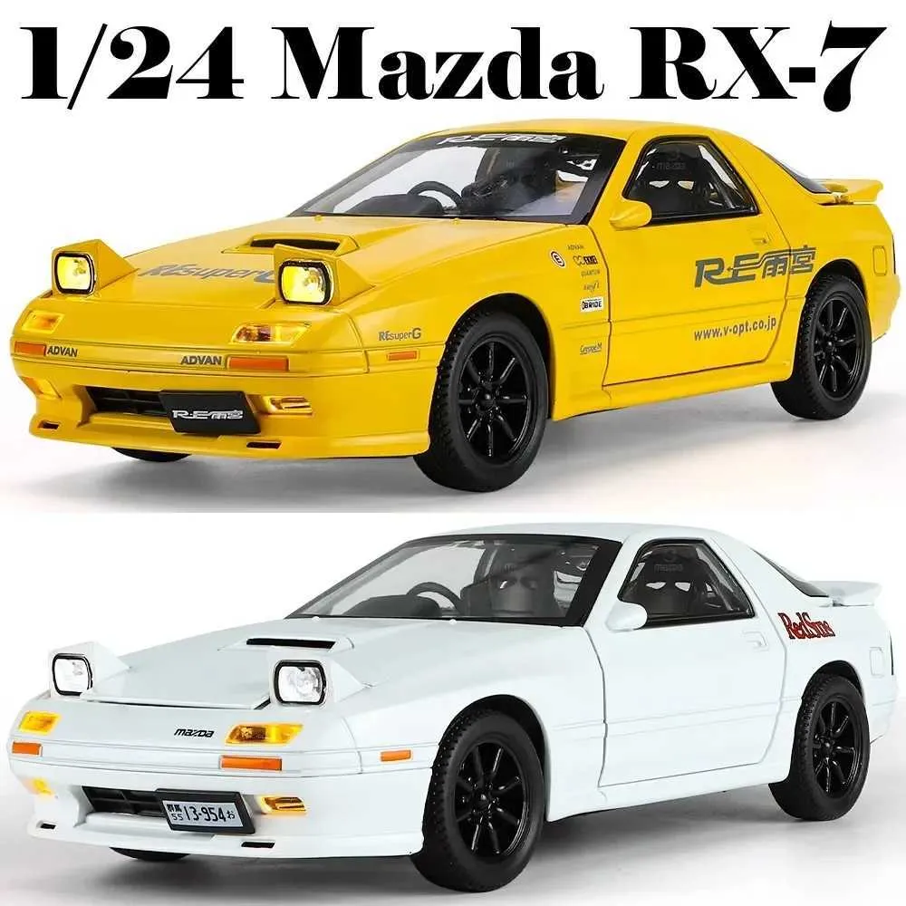 1 24 Mazda RX 7 Initial D Racing Diecast Model Car Alloy Miniature With Sound Light Ideal Collection Gift For Boys From Wangcai03 20.32 DHgate.Com