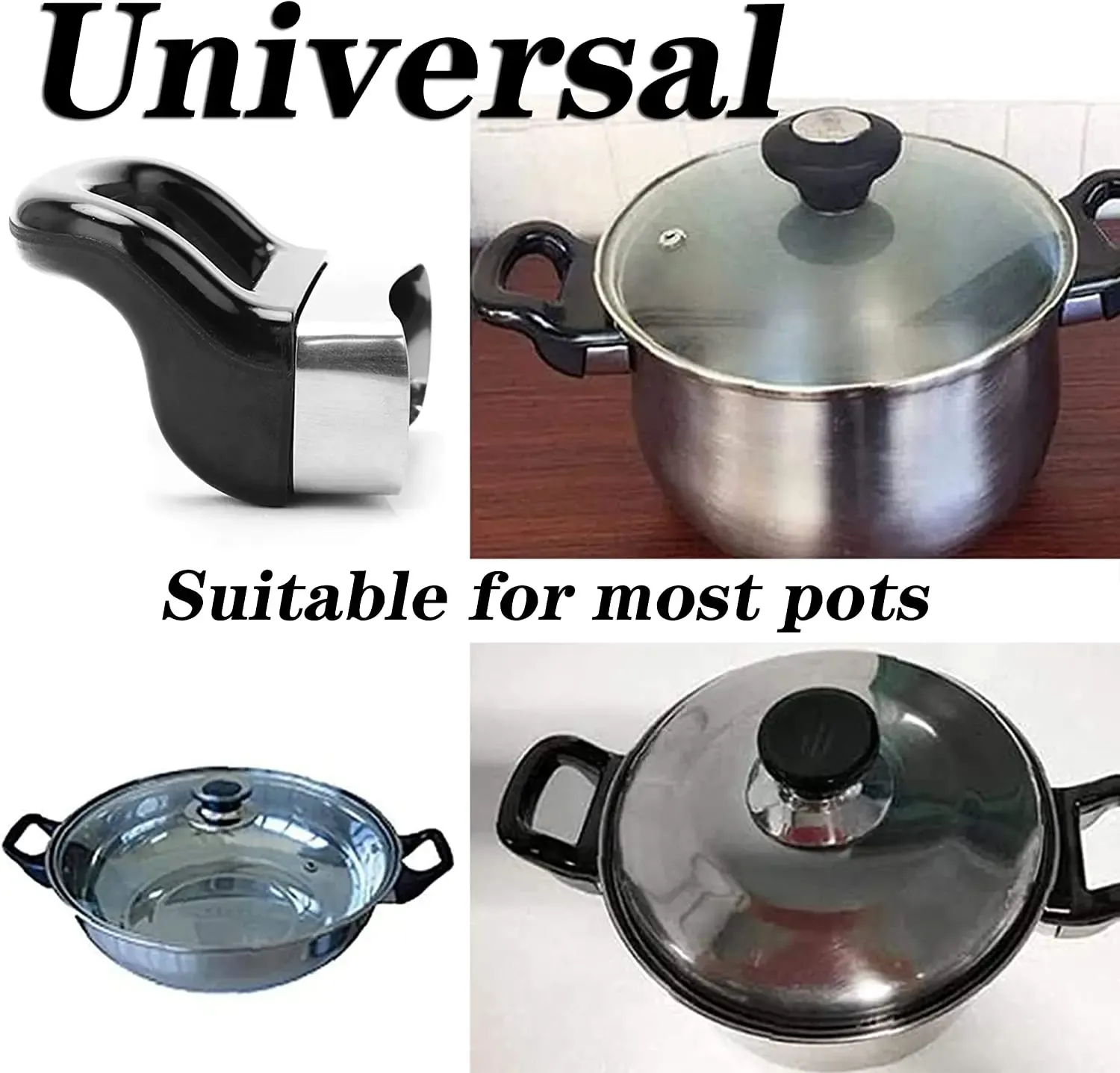 Safycaby 2 PCS Pot Short Side Handles Replacement Universal