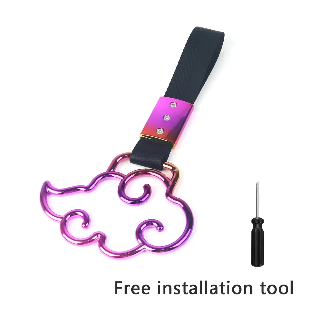 Car Tow Strap with Tsurikawa Ring Heart Design ABS Material Auto