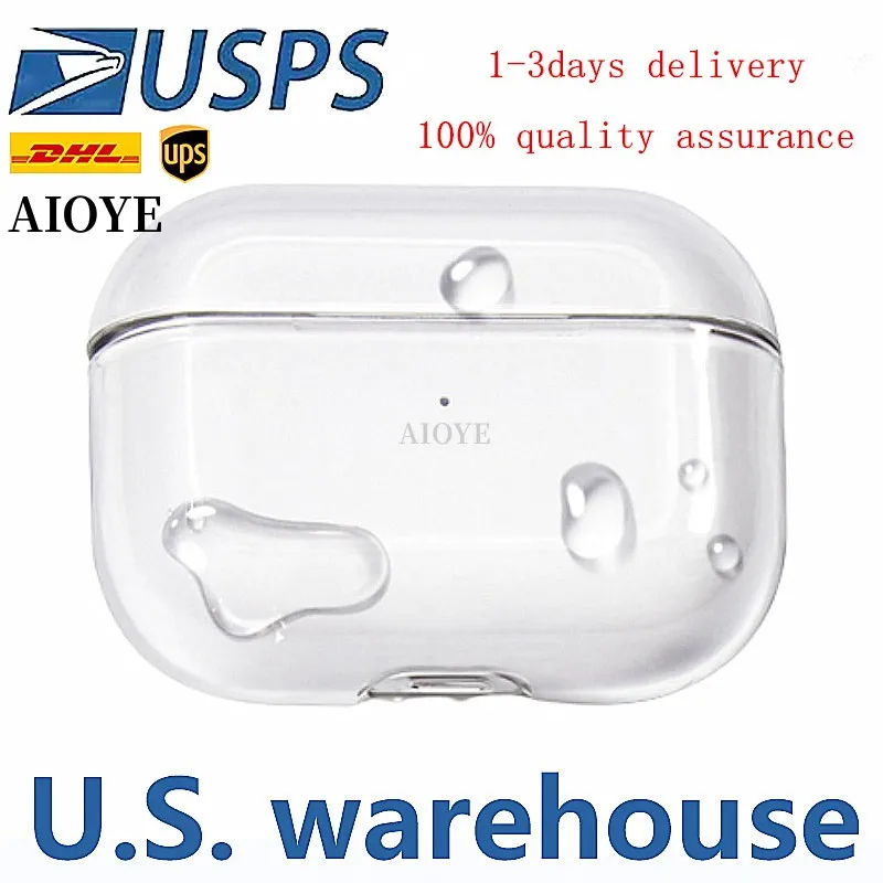 For Airpods pro 2 air pods 3 Max Earphones airpod Bluetooth Headphone Accessories Solid Silicone Cute Protective Cover Wireless Charging Box AIOYE Shockproof case