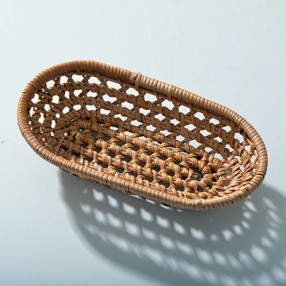 Small Woven Towel Basket Hand Towel Holder for Kitchen Bathroom Set of 2