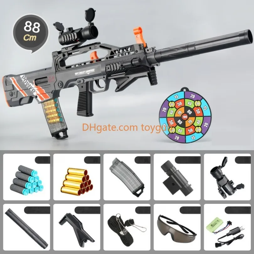 M416 QBZ Electric Soft Bullet Toy Guns 2 Modes Manual & Automatic ...