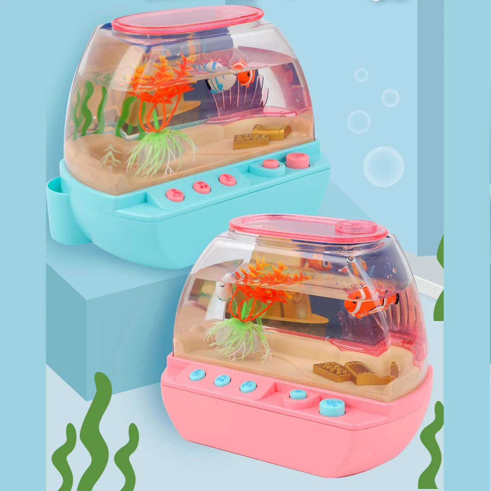 Electrified Mini Aquarium Pet Simulator X Toys With Light Music And Moving Fish Perfect For Tabletop Home Play From Homepro9 Manufacturer 23.26 DHgate.Com