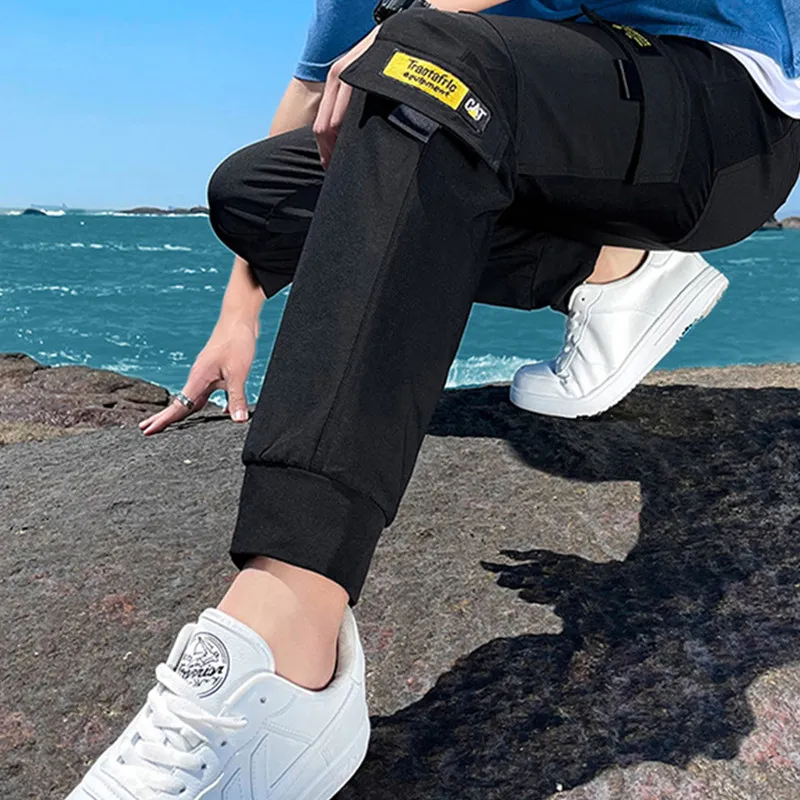 Extra Long Cargo Pants Tall Guy Joggers 115CM Black Harem Pockets Slim Fit Stretch Summer Trousers For Men Boys Students From Homepro12 70.46 DHgate.Com