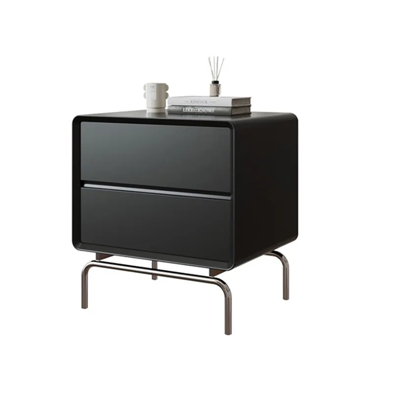 Black minimalist nightstand 2025