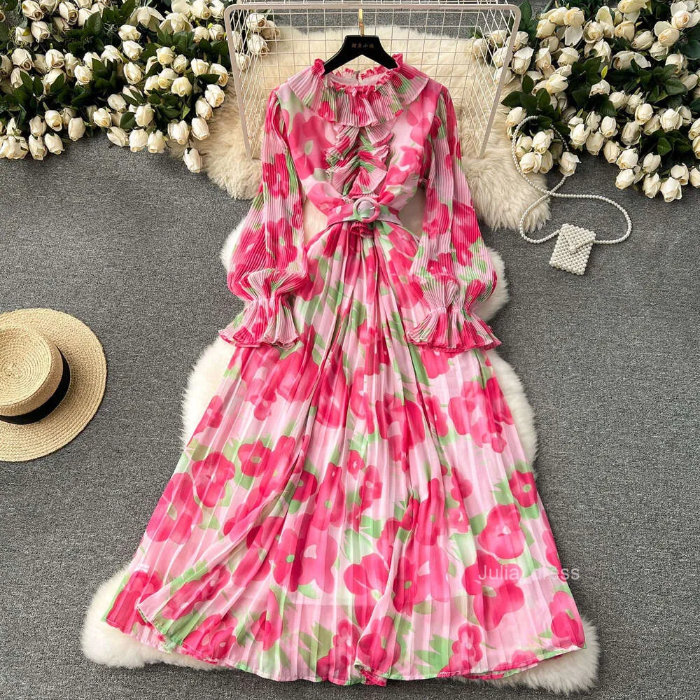 sachin and babi light blue dress Early Spring Womens Chiffon Dress with Ruffle Collar, Long Lantern Sleeves,  Empire Waist, and Mid-Length Pleated A-Line Skirt from Dhgate Basic &  Casual Dresses