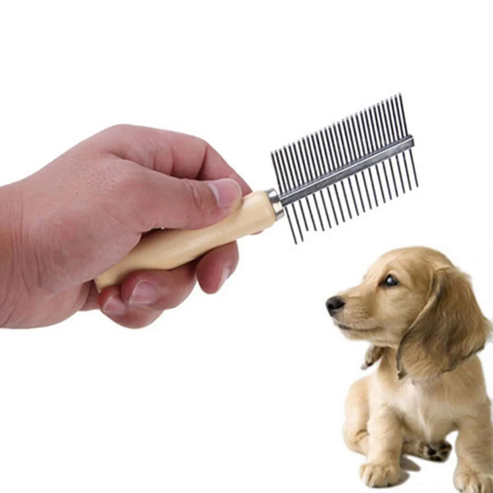 Haarkamm Mit Metallzähnen, Doppelseitig – 2 Stück Set Für Menschen & Haustiere