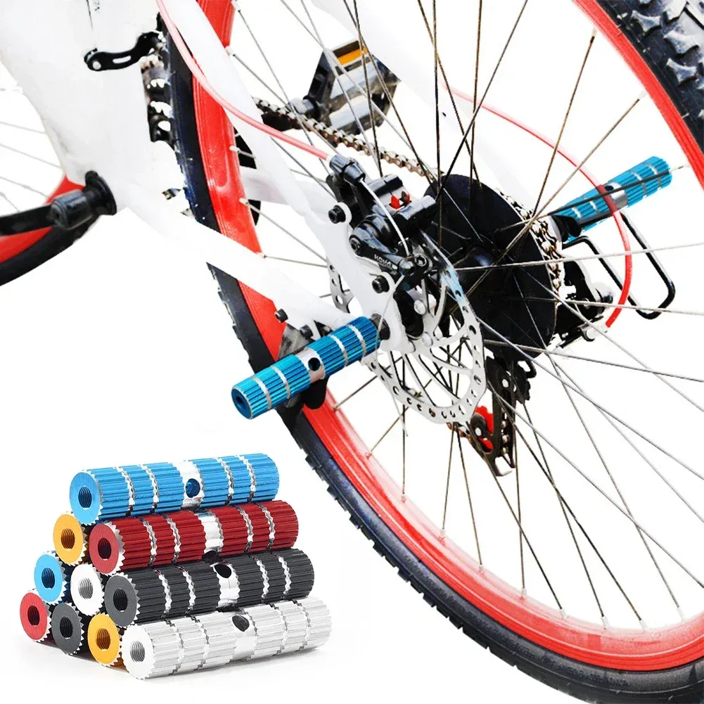 2Pcs Bike Non-Slip Foot Pegs – Aluminum Alloy, For Front/Rear Axle, Universal Fit For Threaded Axle Bicycles