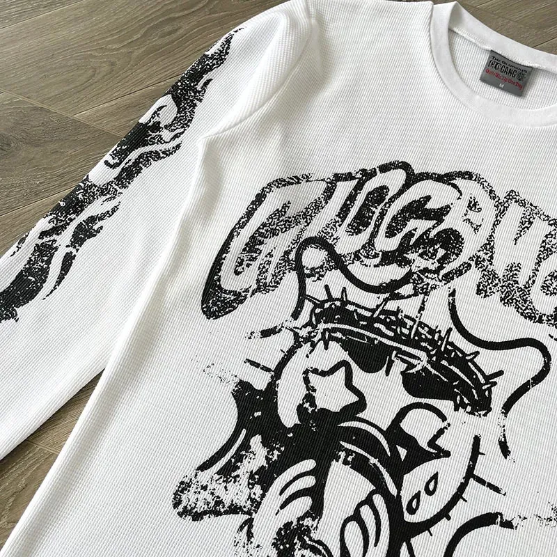DHgate.com:Glo Gang Eroded Glo Thermal Tee Cartoon Long Sleeve Cotton  T-Shirt European and American Fashion:Apparel