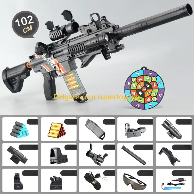 M416 QBZ Electric Manual 2 Modes Rifle Sniper Soft Bullet Toy Gun ...