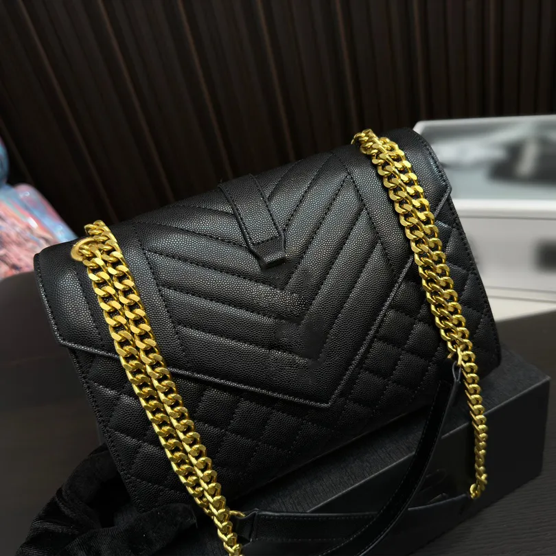 Designer Shoulder Bag Envelope Bag Crossbody Purses Designer Woman Handbag High Quality Genuine Leather Gold Or Silver Chain Bag Handbags Purse Cross Body Bag From 28 45 DHgate