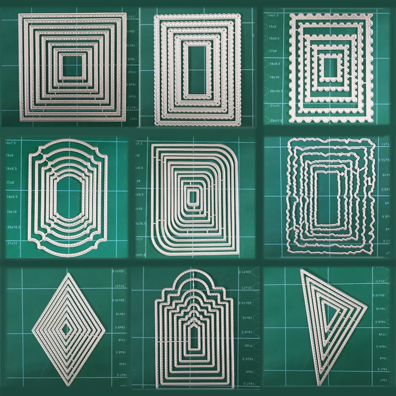Metal Nesting Frame Die Cuts for Cardmaking & Scrapbooking - Embossing ...