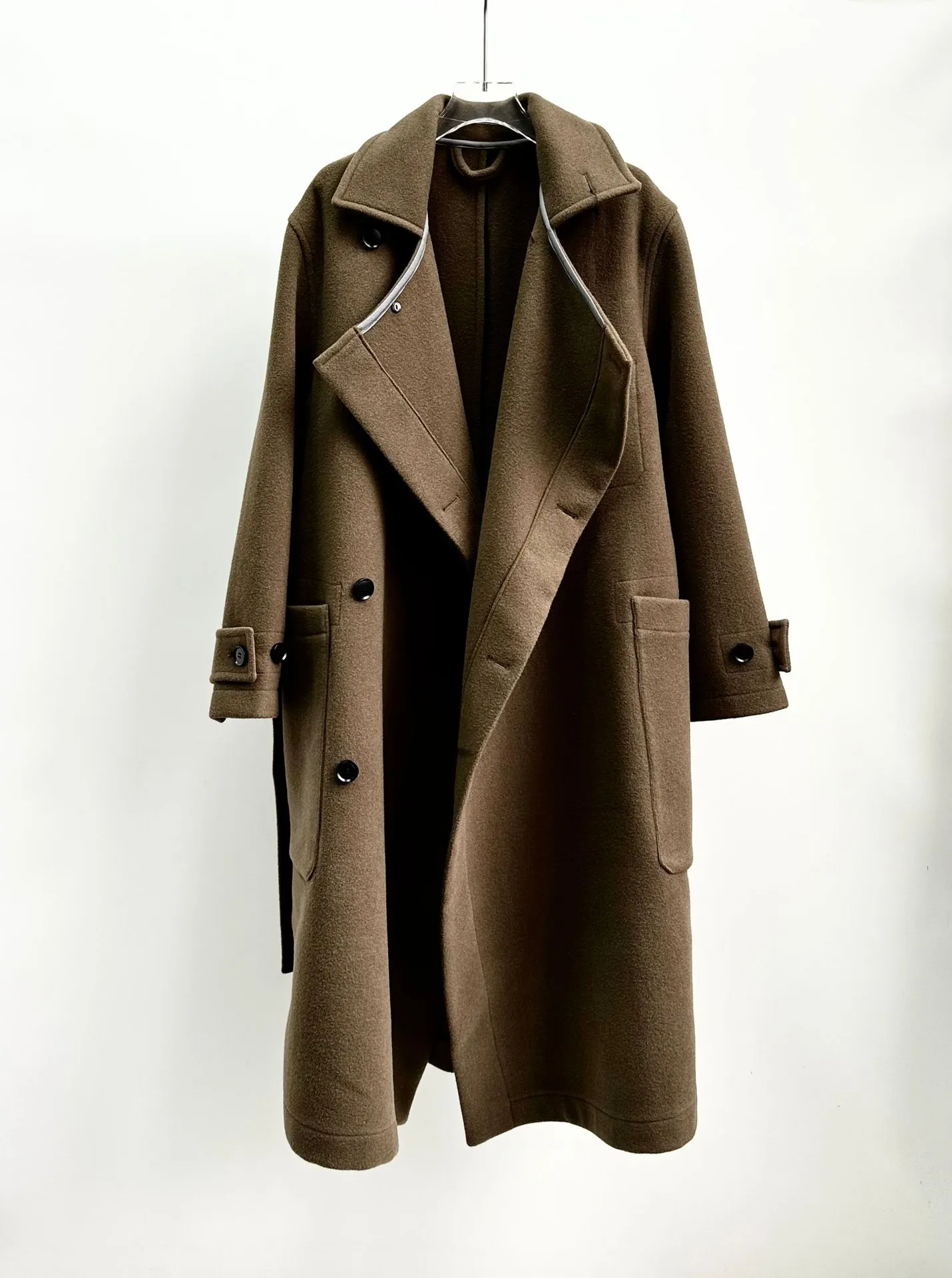 DHgate.com:Cozy Mid-Length Wool Coat with Waisted Lace-up DHgate.com:Cozy Mid-Length Wool Coat with Waisted Lace-up