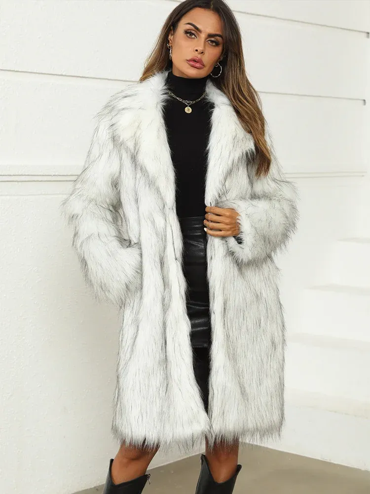 お歳暮 時期 Women's Winter Fall 2023 Luxury coat fur synthetic ジャケット・アウター