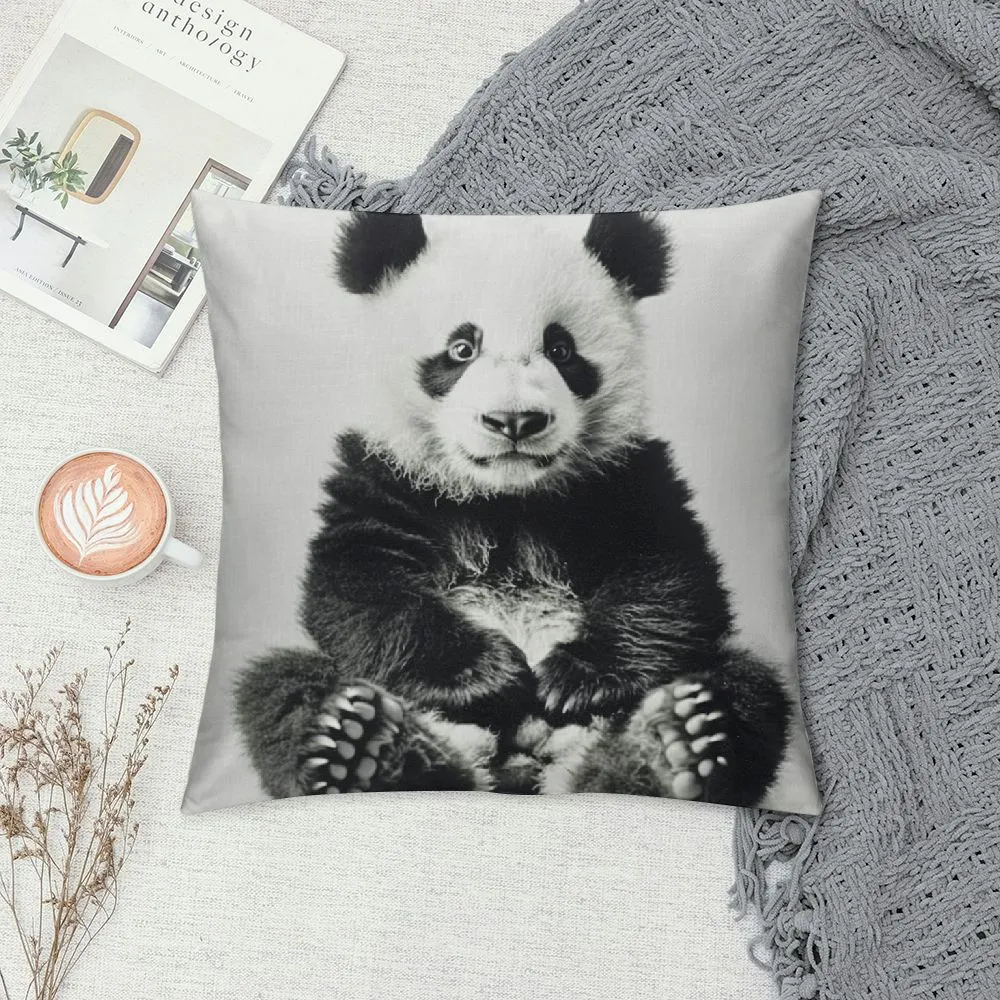DHgate Super Soft Panda Pillow Covers 2 Pack Decorative Black White Panda Print Cushion Covers for Home Decor Indoor Outdoor Home Garden
