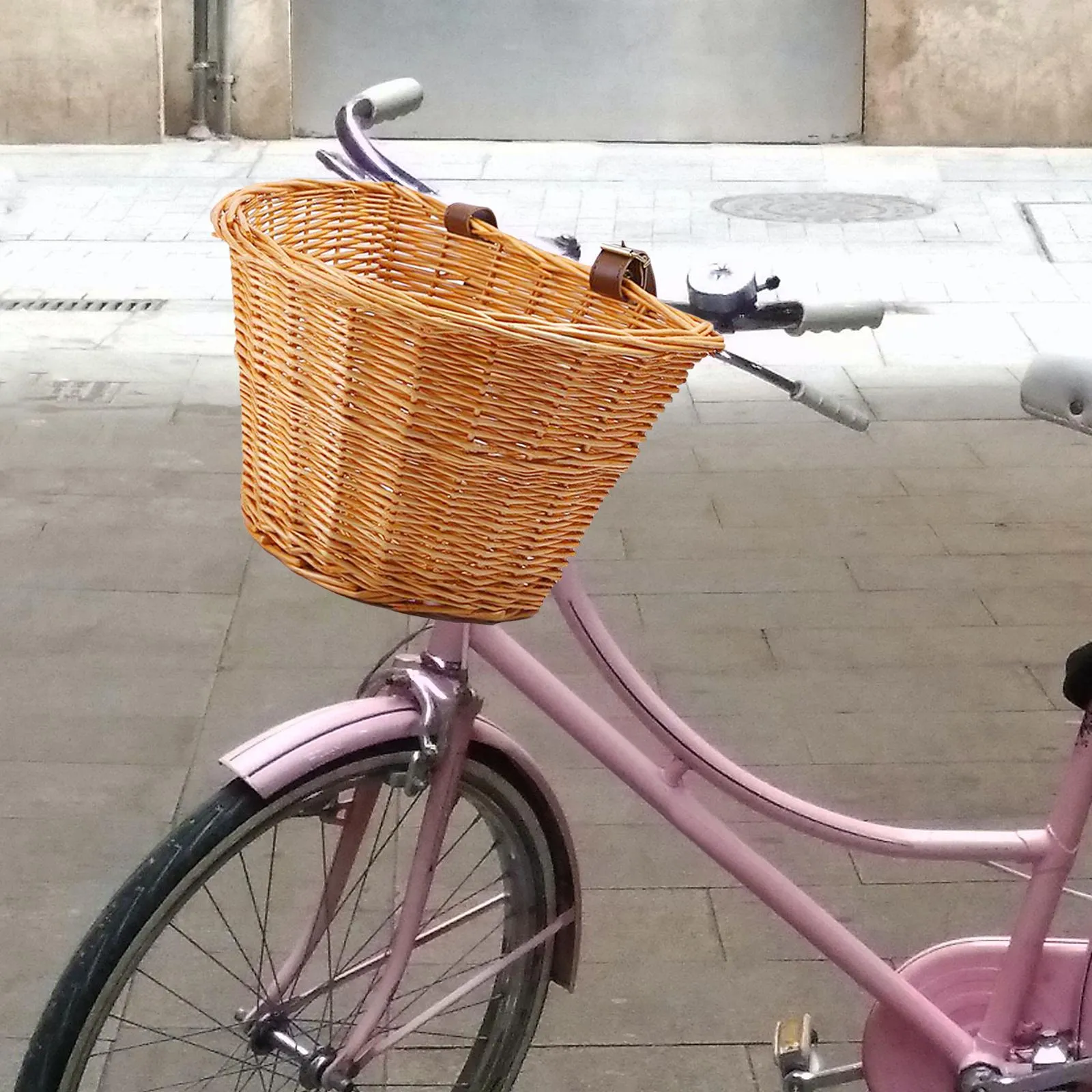 DHgate Vintage Style Steel Bike Front Basket for City Commutes and Grocery Shopping Home Garden