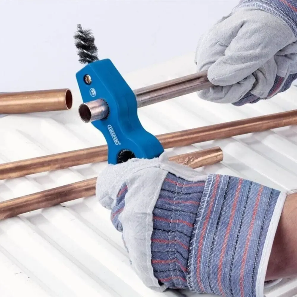 Copper Tubing Brush Copper Pipe Cleaner Tool,Steel Deburring Brush Cleans Inside And Outside - View #8