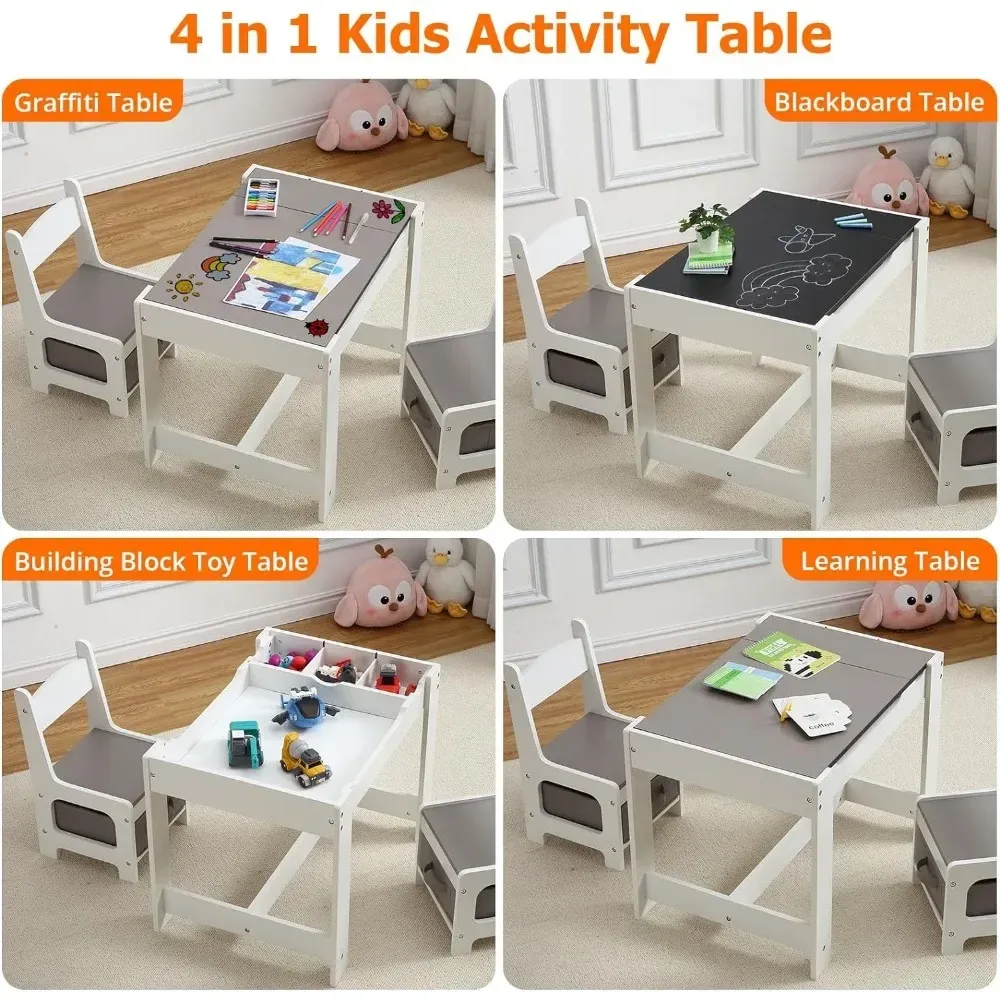 Kids activity table set top