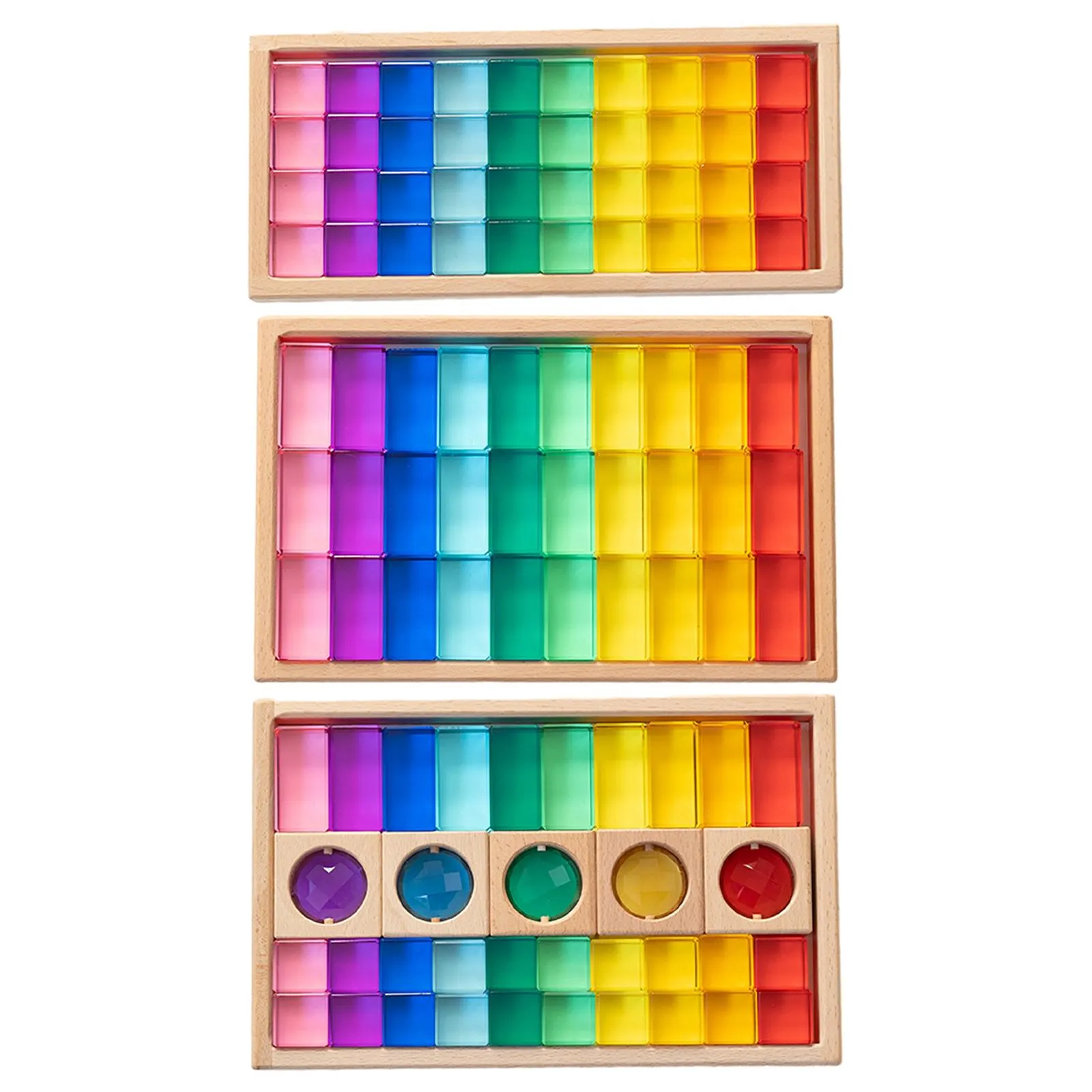Learn Color Blocks Rainbow Acrylic Building Blocks Set: Learn Colors & Stack! from Dhgate ...