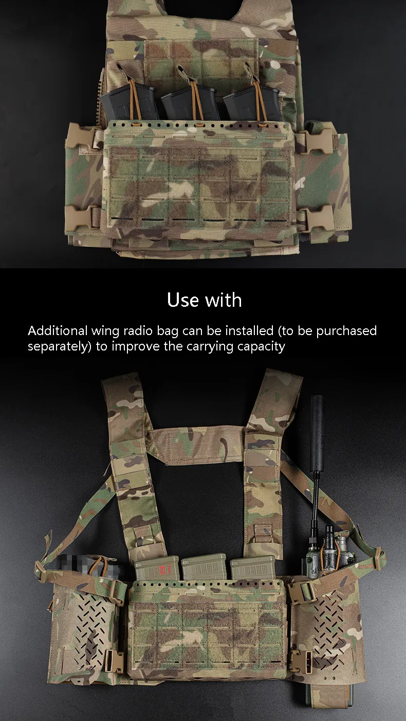 Micro Placard Rig MOLLE MK5 Chest Rig with SS MKV Micro Fight chassis monocoque, Placard ...
