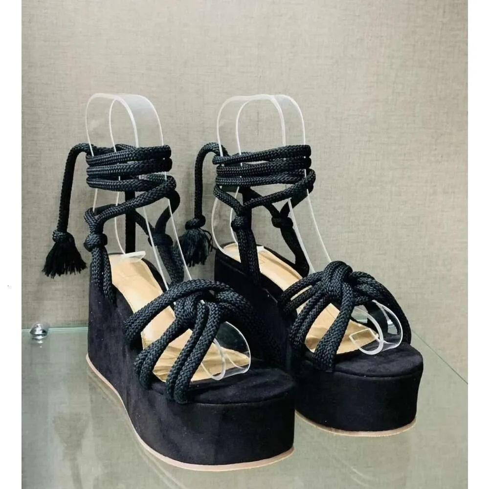 Strappy New Wedge Fashion Round Cross Tied Open Toe Women Platform Sandals Zapatos De Mujer Ddmysaturn_desvips.com