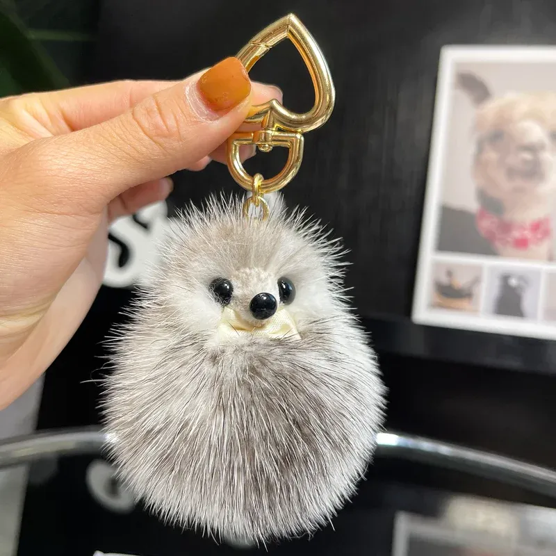 Mink fur keychain best sale