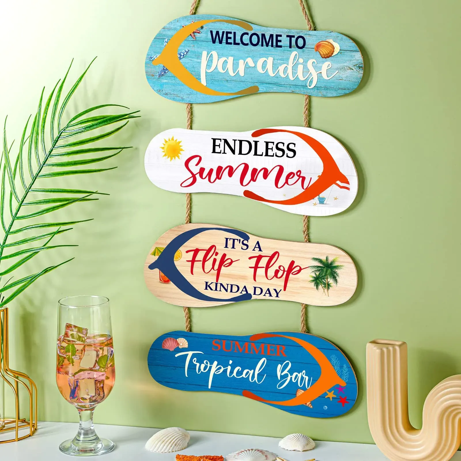 Wooden flip flop wall decor 2025