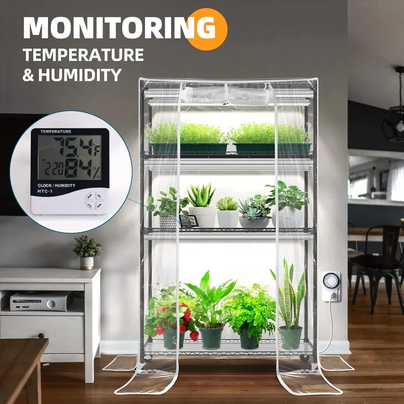 Mini greenhouse with grow light online