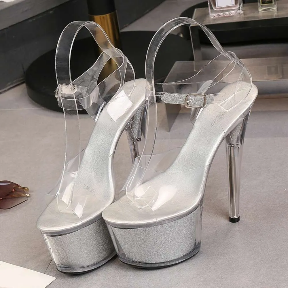 Show Stripper Model Heels Women Platform High Heeled Sandals Female Clear Sexy Pole Dance Girls Shoes For Party Club X_desvips.com
