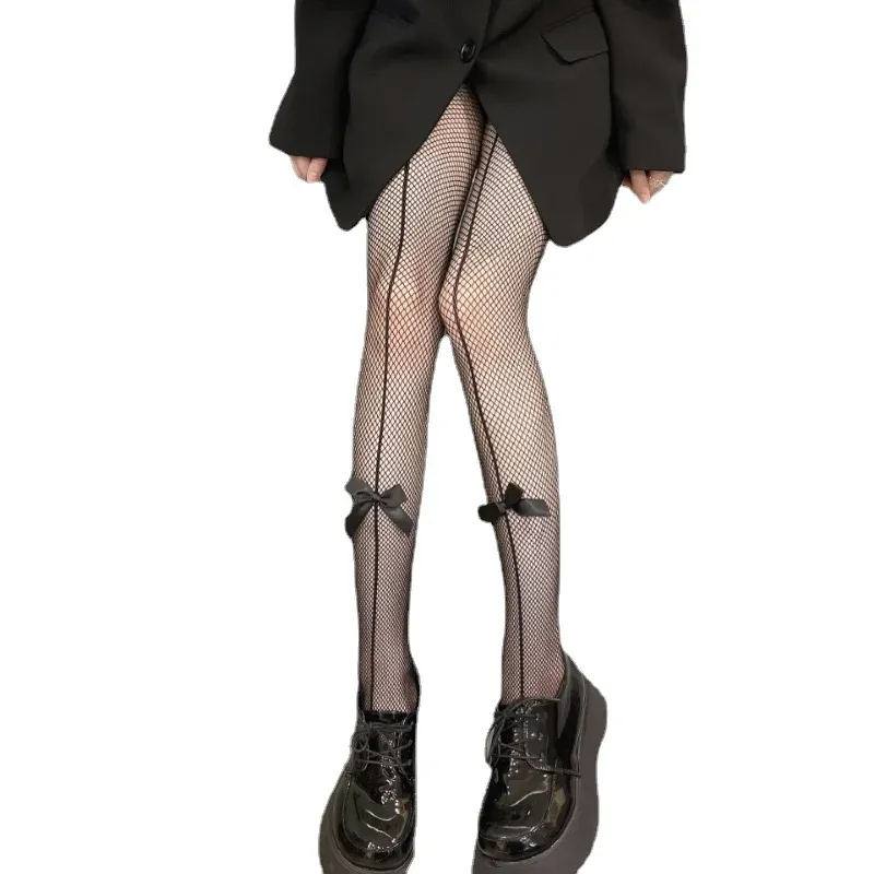 Retro Back Seam Fishnet Pantyhose Primark With One Line Design And Bow Detail Sexy Lingerie For Women Dropshipping From Homepro11 30.5 DHgate.Com
