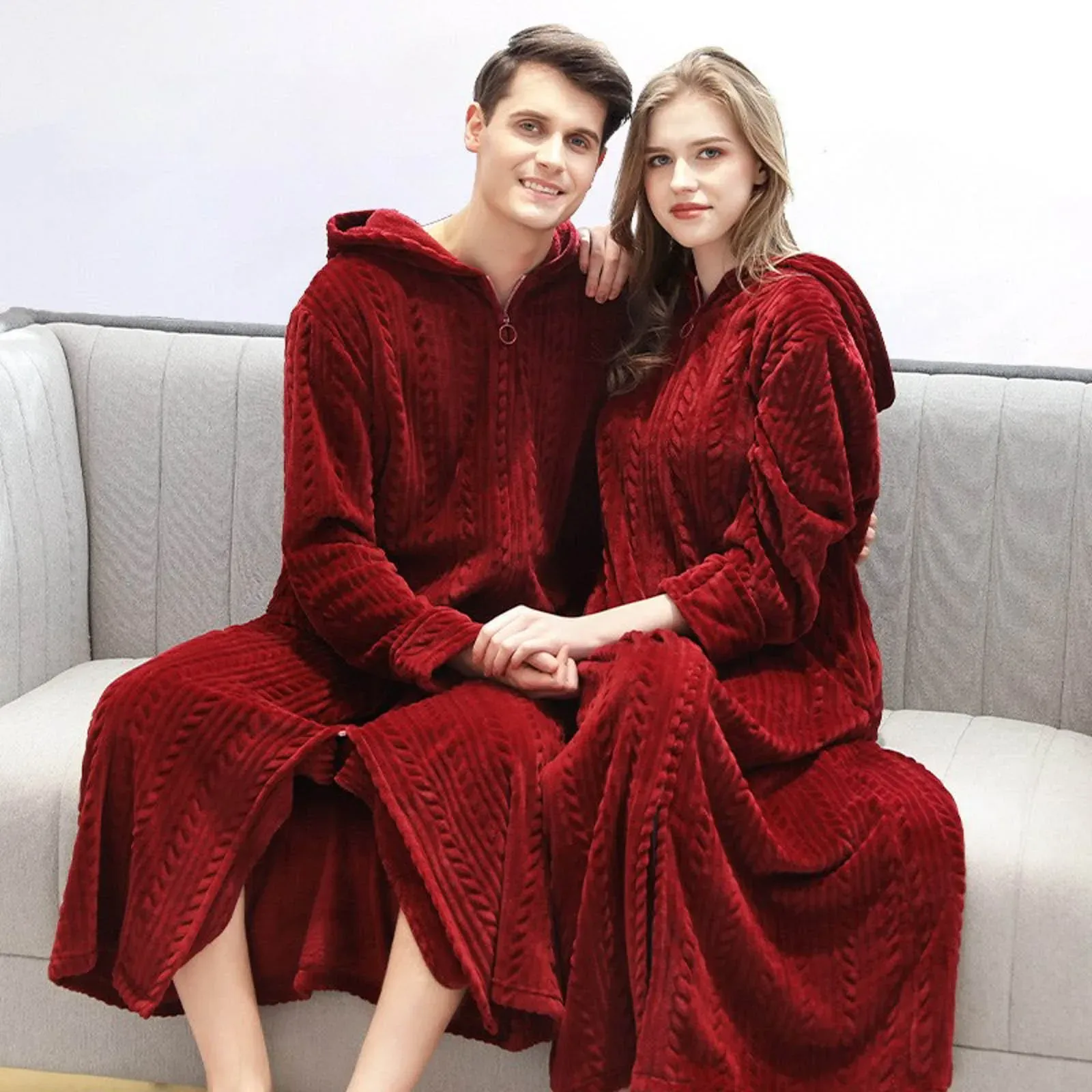 Cozy Winter bathrobes for women for Lovers - Long Flannel