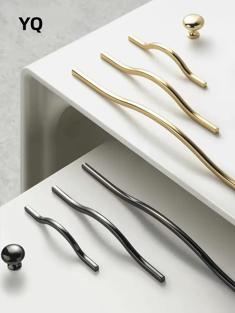 Zinc Alloy Modern Wardrobe Drawer Handles Black and Golden Long Furniture  Pulls for Cabinets and Doors from Dhgate Other Door Hardware - price 5.2