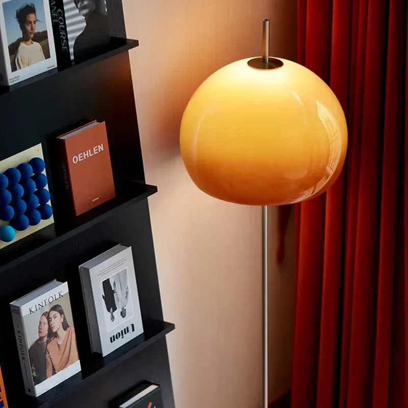 Vintage orange glass lamp online