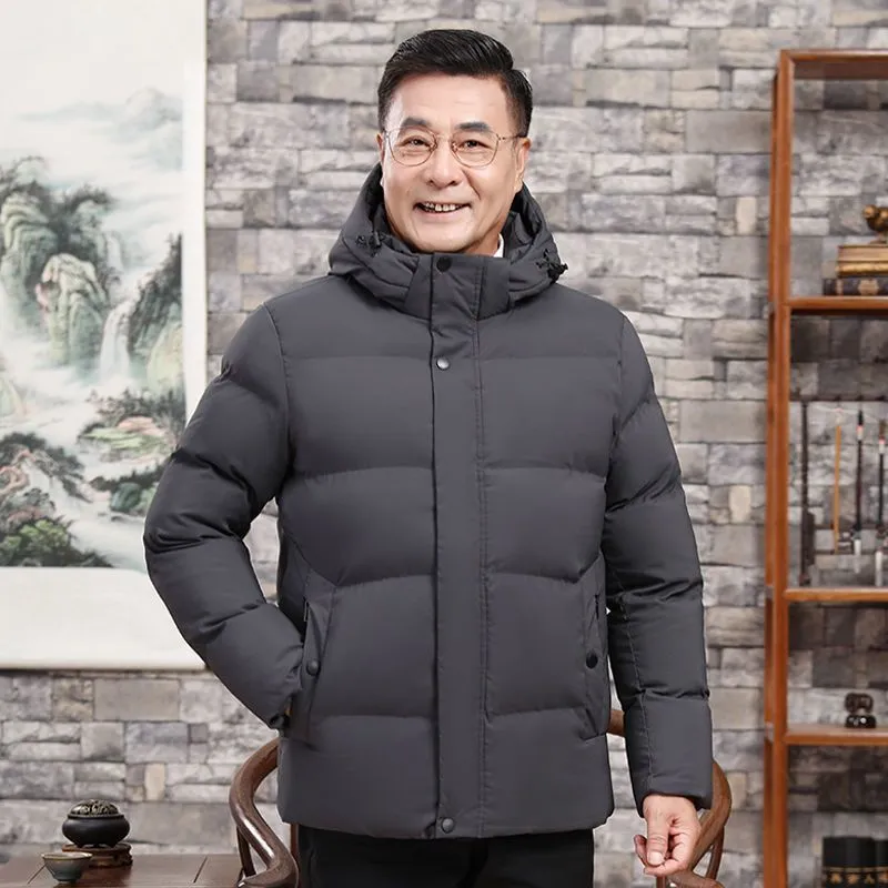 2023 High Quality Thick Men Down Snow Jacket Parkas Warm Male