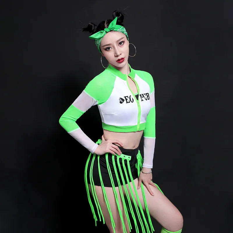 K-pop Stage Outfit: Cheerleader Dance Costume, Hip Hop Clothing